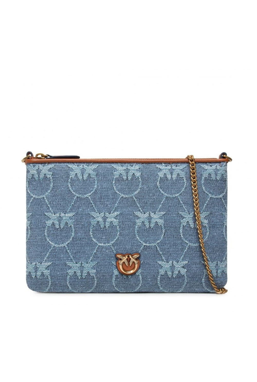 FLAT LOVE BAG DENIM LOGO – blue