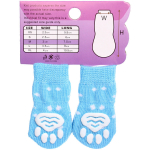 Носочки для животных «LAPUSIK», принт Снеговичок, цвет голубой, размер m, 3см