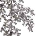 Ветка хвойная «Сосновые шишки» 80 см, Серебро