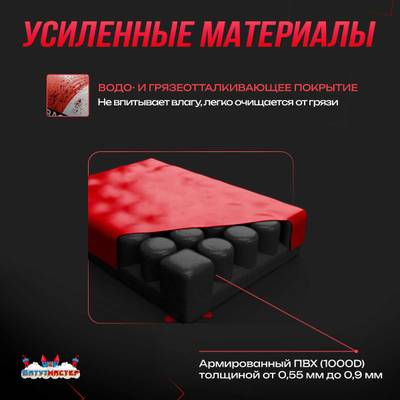 Надувная подушка «JumpAir» для гимнастики и батутных центров, 5×3×1 м