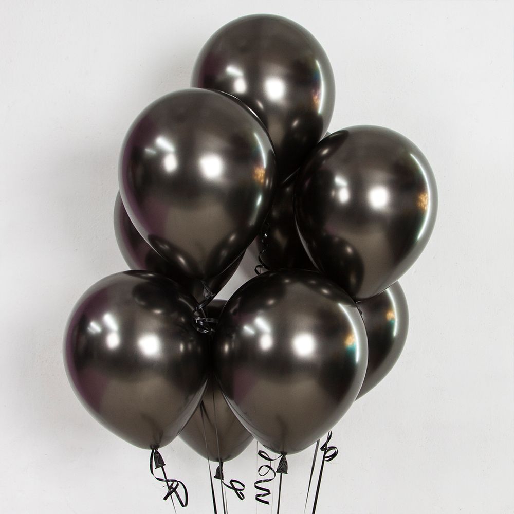 Шар (12''/30 см) Черный графит, хром, 50 шт.