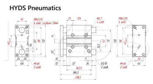 MGPM32TF-125Z Пневмоцилиндр