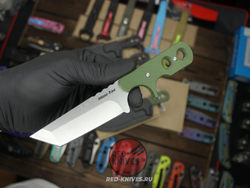 Нож Cold Steel Mini-TAC Tanto Green - зеленая рукоять, ножны, цепочка