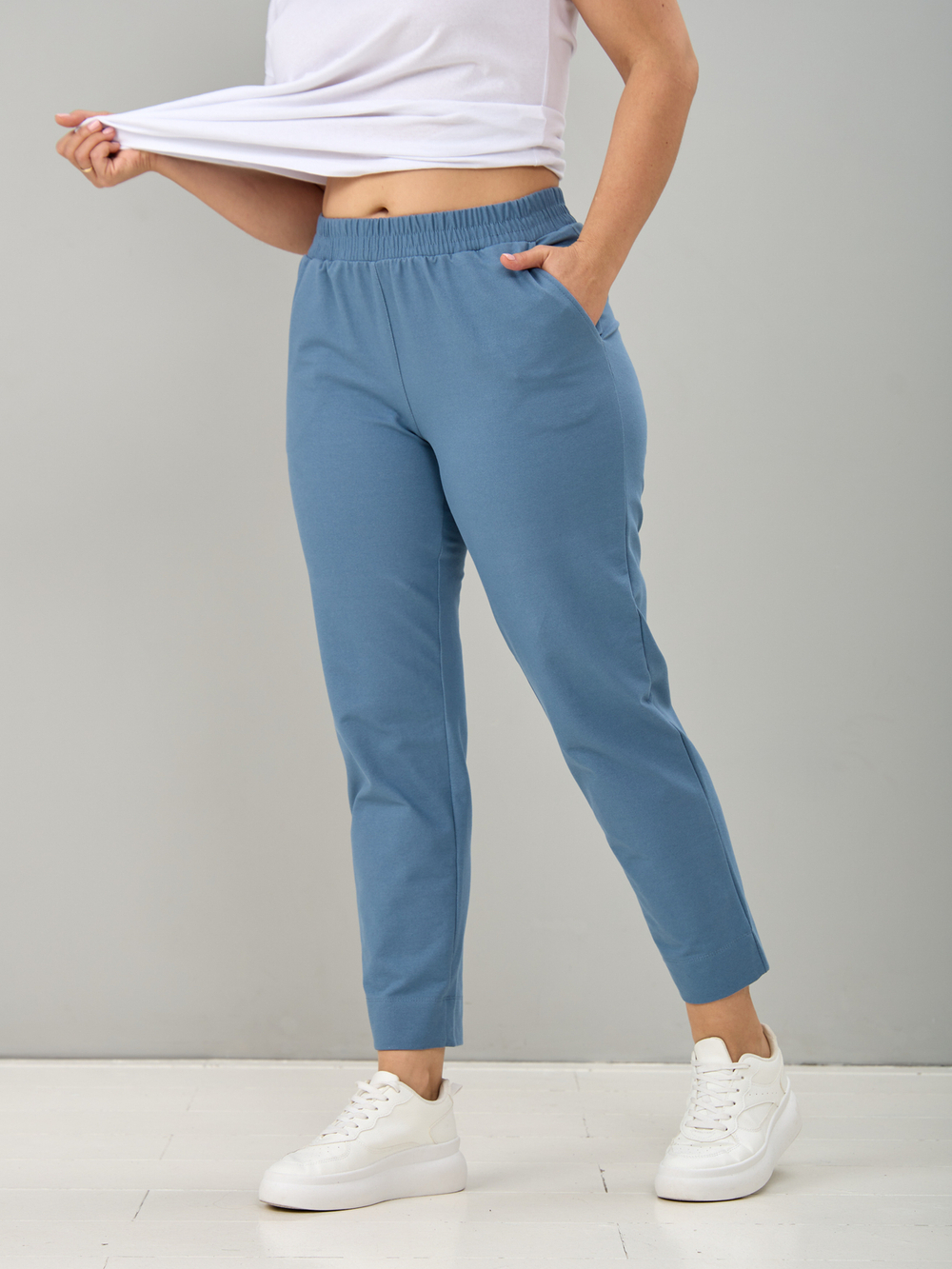 Брюки Бдж-129/джинс-морволна