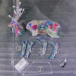 Фигура светодиодная «Северный олень» 32*74*90 см 350 ламп LED, 220V, Белый