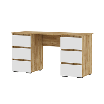 Хелен ПС 02 Письменный стол с ящиками Крафт золотой / Белый