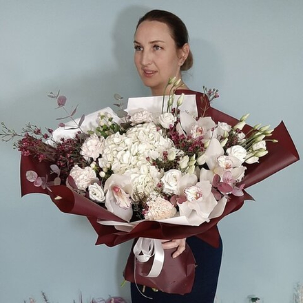 Купить Букет цветов «Вишневый мусс»