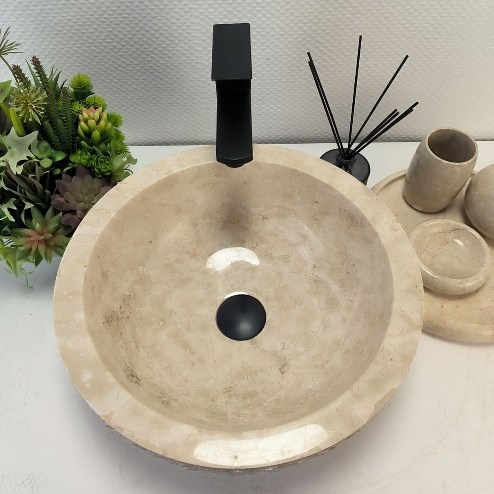 Раковина из мрамора Bowl Cream Marmo BM-62841 40*40*15 98