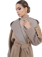 Пальто с капюшоном из кашемира