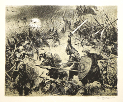 Шевченко В.Г.  (1922–2008). Битва за Русь. 1970-е, Литография