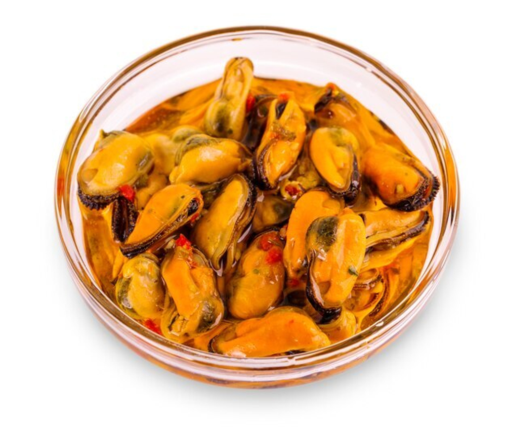 Мидии с паприкой в заливке 1/2,6 кг ведро (Медвецкий)