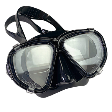 Маска Scorpena A2 с Оптическими линзами -3.0 чёрный силикон