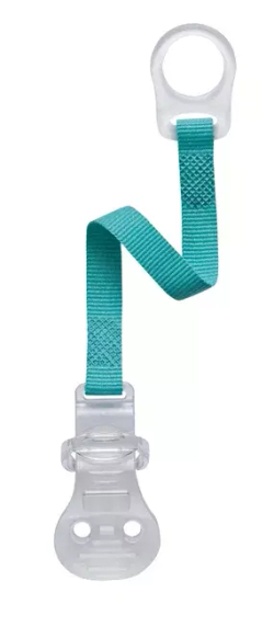 Держатель для пустышки NIP с кольцом бирюзовый