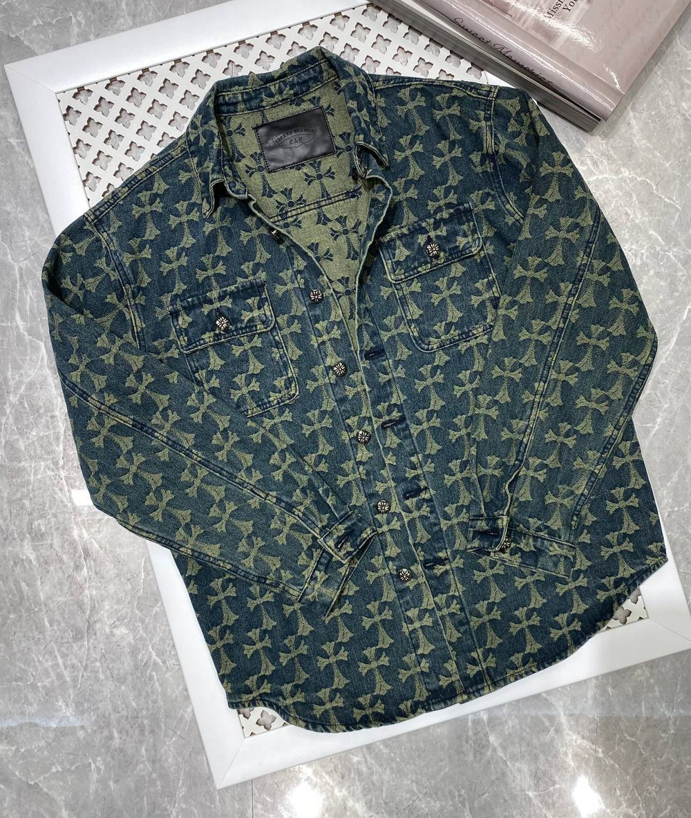 Джинсовая рубашка Chrome Hearts