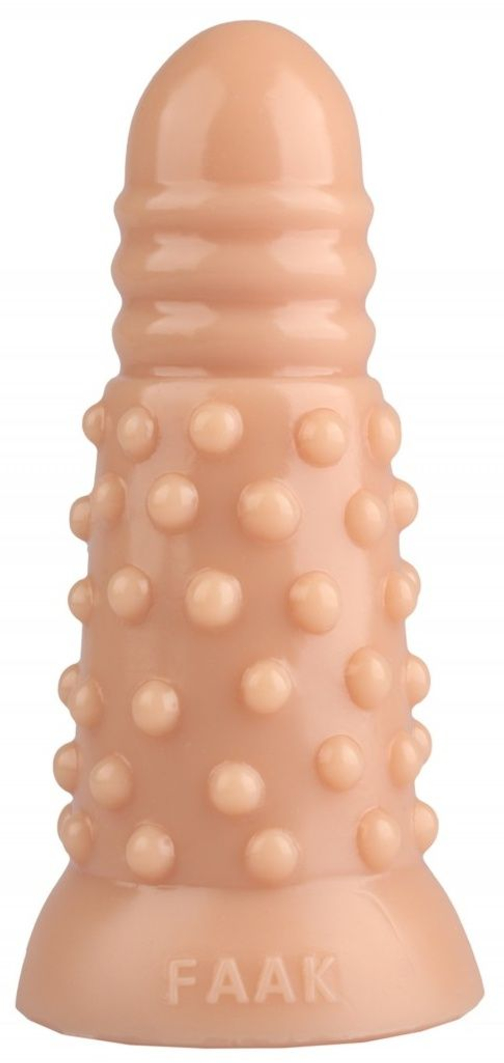 Телесная анальная втулка с шипиками - 18 см. (Цвет: телесный)