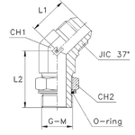 Штуцер FRG45 JIC 7/16" BSP1/4"