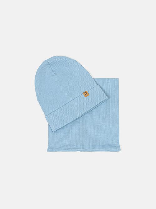 Шапка и снуд трикотажные двухслойные 