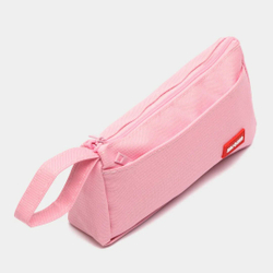 Пенал школьный текстильный подростковый с ручкой, пенал-косметичка, розовый