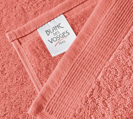 Полотенце UNI CORAIL 30 х 30 коралловый хлопок 600 гр/м 2 (набор 2 шт) Blanc des Vosges 30 x 30