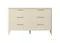 Комод Type oak 6 ящиков ширина 140 см (молочный)