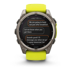 Умные часы Garmin Fenix 8, 51 мм, Solar, Sapphire Titanium with AMP yellow/graphite silicone band