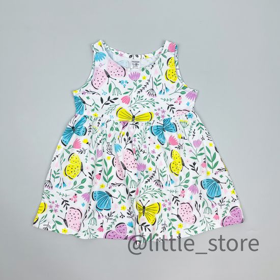 Платье "Бабочки в саду" хлопковое, Белое