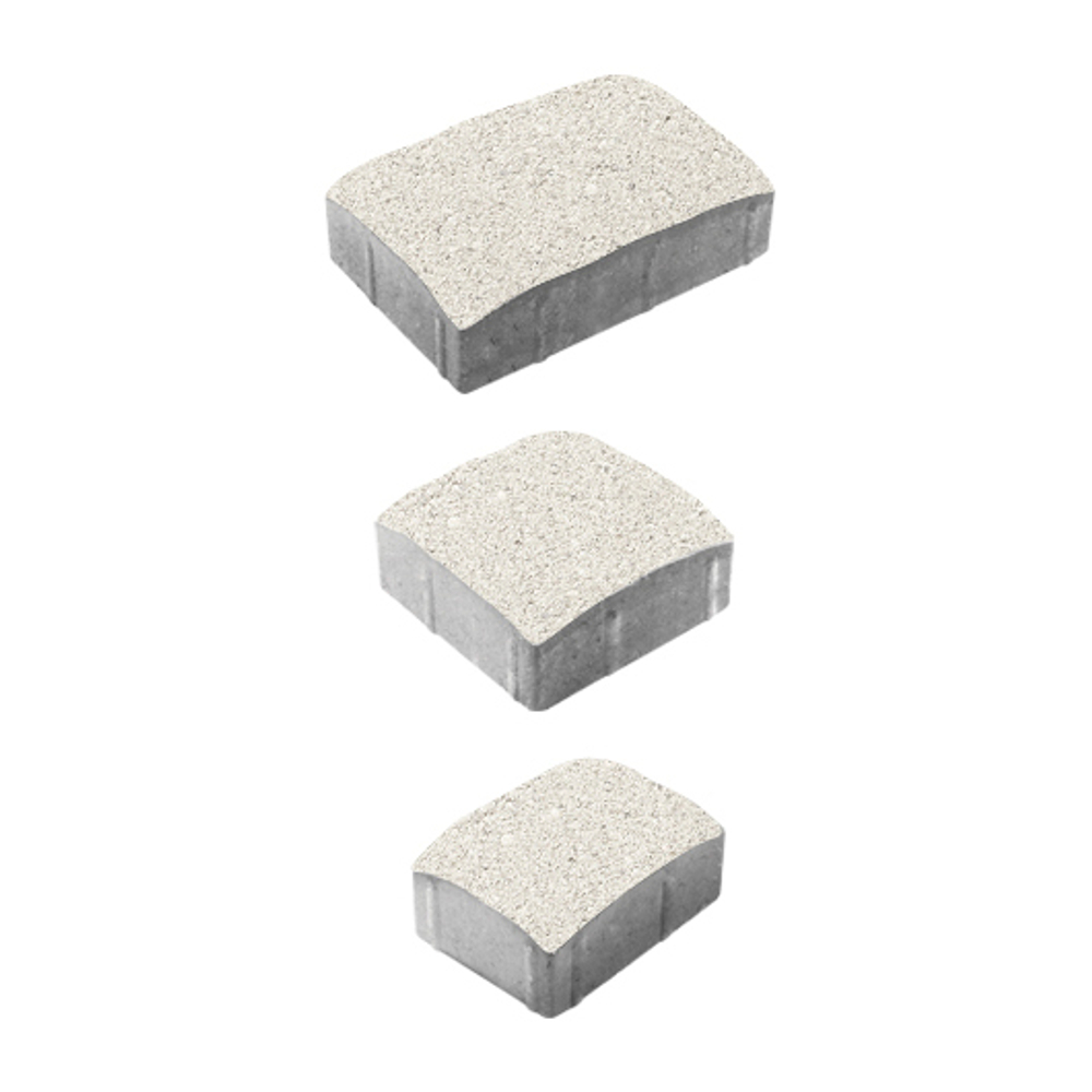 Тротуарная плитка УРИКО, комплект из 3 видов плит, Гранит Белый