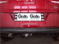 Фаркоп оцинкованный Galia C038C для Citroen C4 2004-2010, 2010-, Peugeot 307 2001-2007, Peugeot 308 2007-2012(паспорт и сертификат в комплекте)(без электрики)