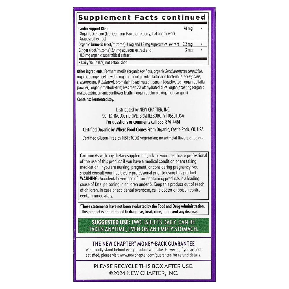 New Chapter, улучшенный мультивитаминный комплекс для женщин, 72 вегетарианские таблетки