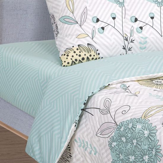 Полуторный комплект постельного белья Тишина природы поплин Зима-Лето