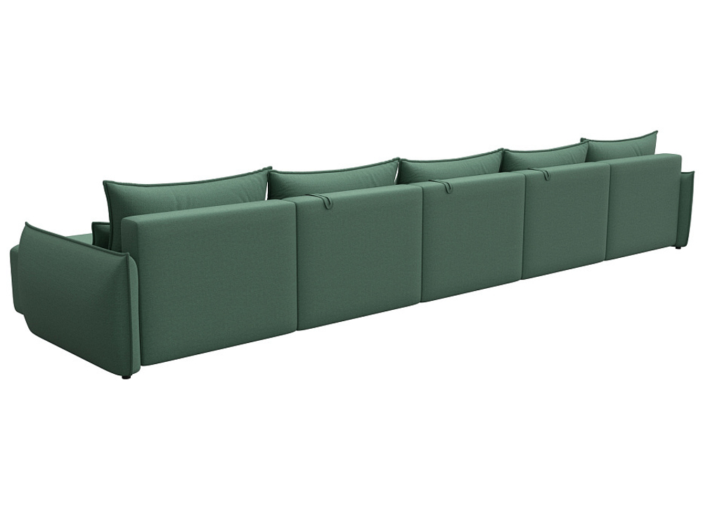 Диван П-образный Лига-051 НПБ МегаЛонг РОГОЖКА Амур 11 зеленый