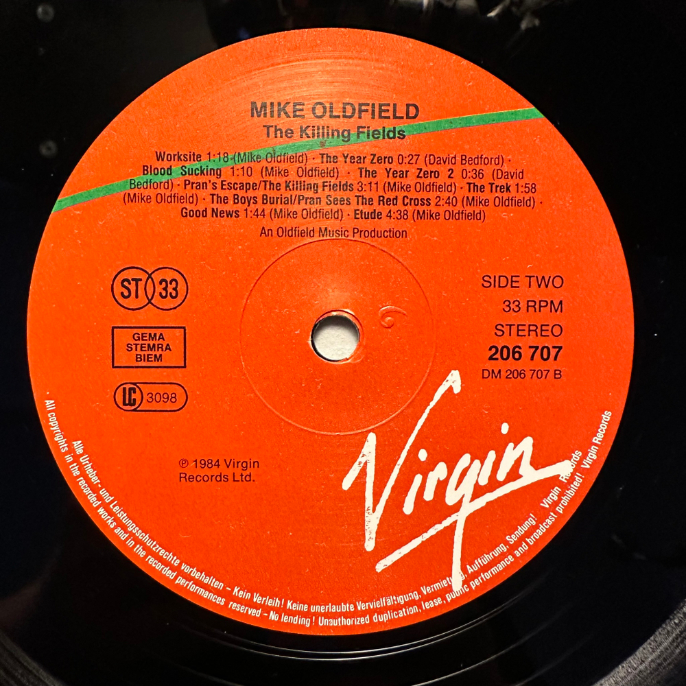 Mike Oldfield - The Killing Fields (Европа 1984г.)