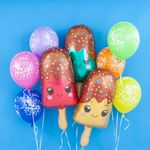 Шар (33"/84 см) Фигура,  Мороженое Эскимо мятное