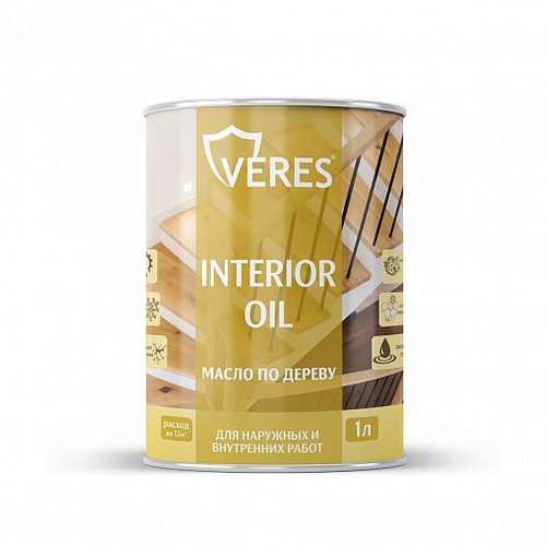 VERES Масло по дереву ,INTERIOR OIL  палисандр 1л, для внутр. и наружн. работ