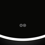 Зеркало LED VLM-3DE800-2 800x800 c сенсорным выключателем и диммером, антизапотевание