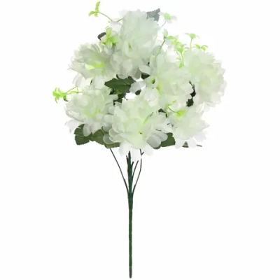 Искусственные цветы «Цветочная мелодия» Хризантемы 49см 7 цветков белые