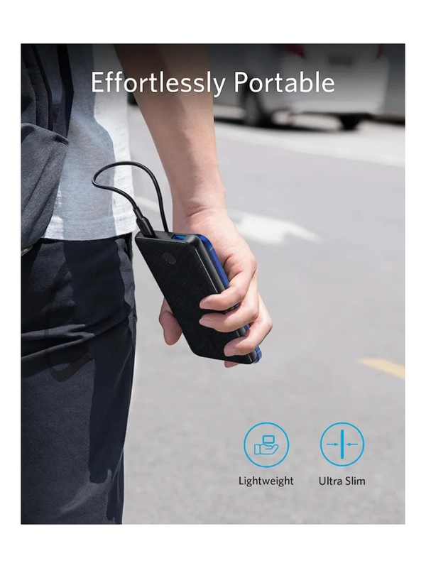 Внешний аккумулятор Anker 523 20W Power Bank 10000 mAh (A1245) черный