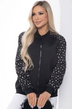 Бомбер на молнии черный Б10036 LT Collection