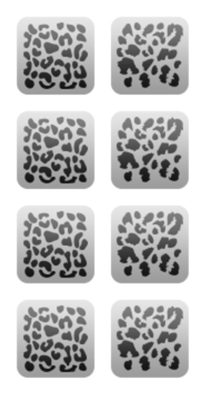 Трафарет на липкой основе серия "Сафари" леопард 8 шт./упак.