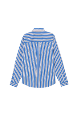 ZARA X BENITO ANTONIO РУБАШКА В ПОЛОСКУ, СИНИЙ/ИНДИГО
