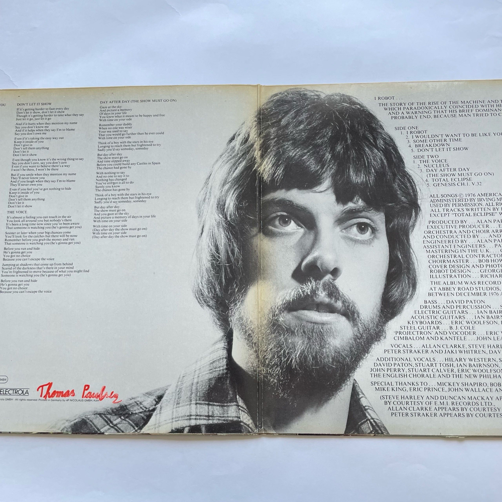 Винтажная виниловая пластинка LP The Alan Parsons Project I Robot (Германия 1977)