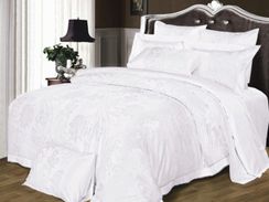 Простынь без резинки 275х280 в сатине БЕЛАЯ арт.623 ASABELLA Италия.