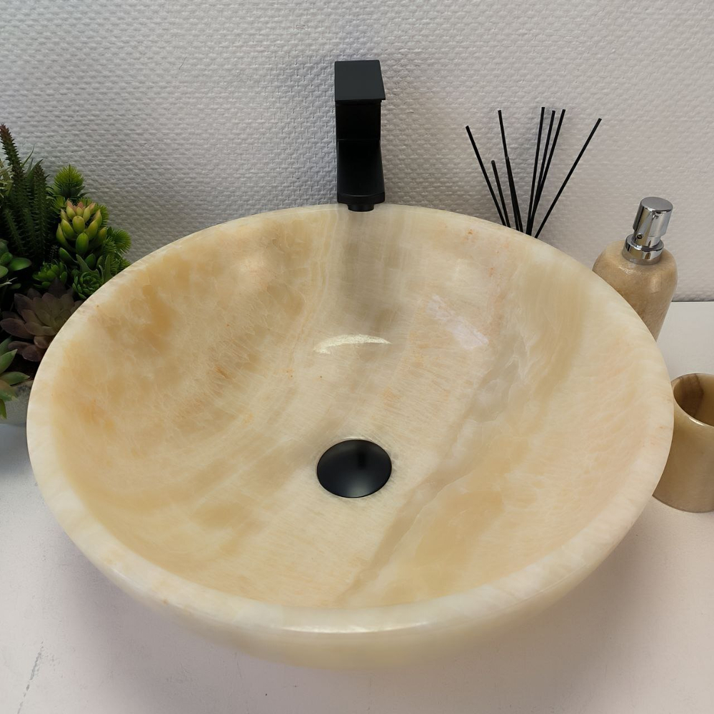 Раковина из оникса Bowl Yellow TinLip BO-63040 45*45*17 39