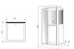 Душевая кабина Grossman Alba GR221(L) (90x90x225) дверь распашная,3 места