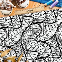 Ткань футер 2-х нитка потёкшая чешуя змеи на белом фоне