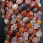 Агат Ботсвана оранжевый галтовка 10-12мм