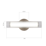 Светильник настенный, Никель/Белый-прозрачный, ENFYS, LED 7W, 3000K/4000K/6000K