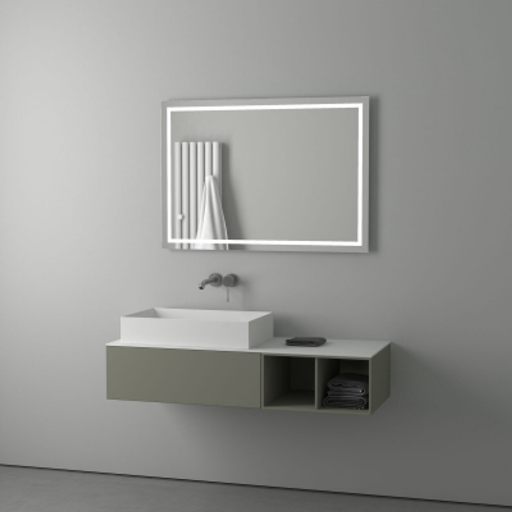 Зеркало Evoform со встроенным LED-светильником 29,5 W 100х70 см Без выключателя