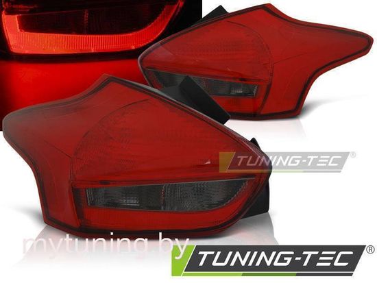 Задние фонари RED SMOKE LED для Ford Focus 3(III) FL hatchback