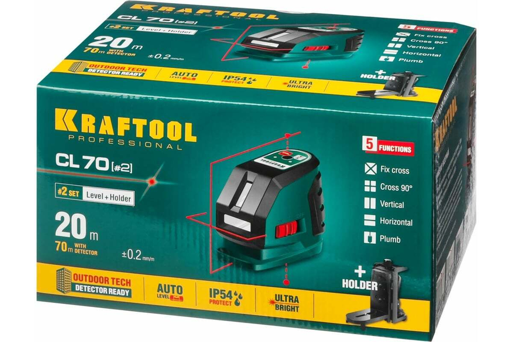 KRAFTOOL  CL-70 #2, Лазерный нивелир (34660-2)